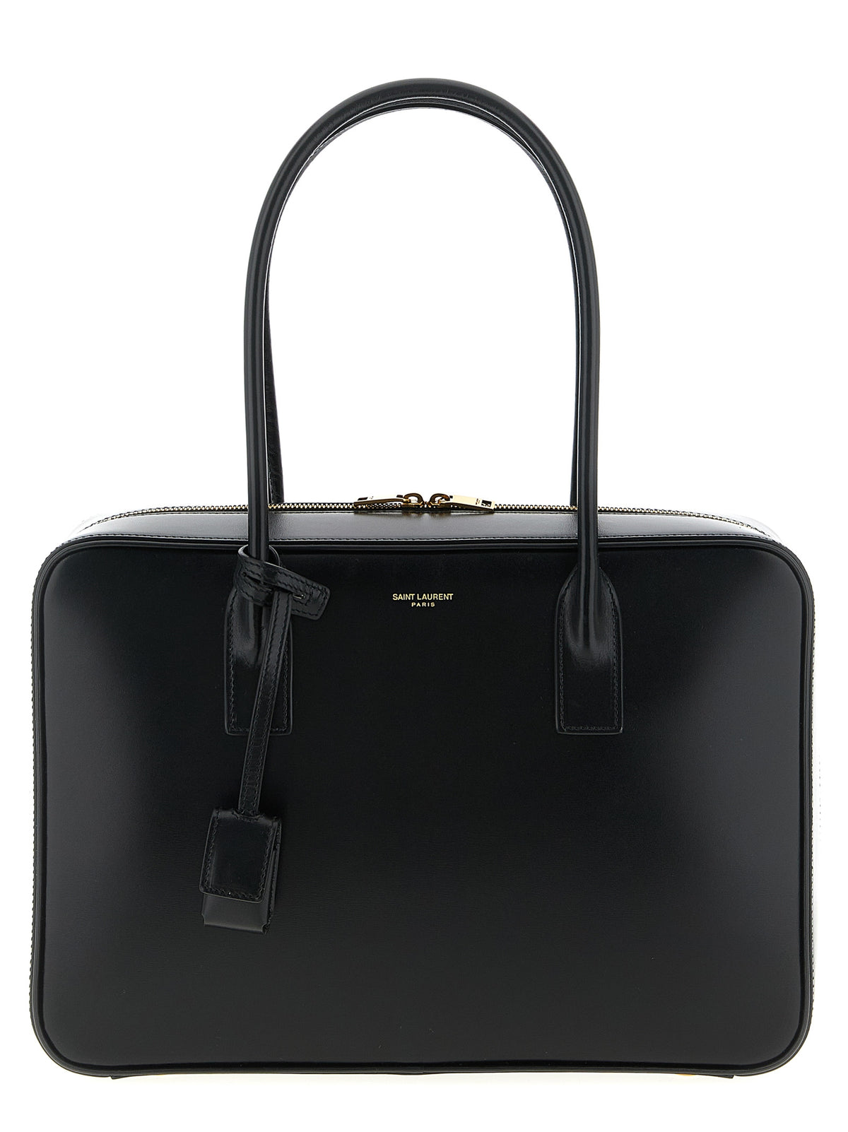 Schwarze Kalbsleder-Schultertasche