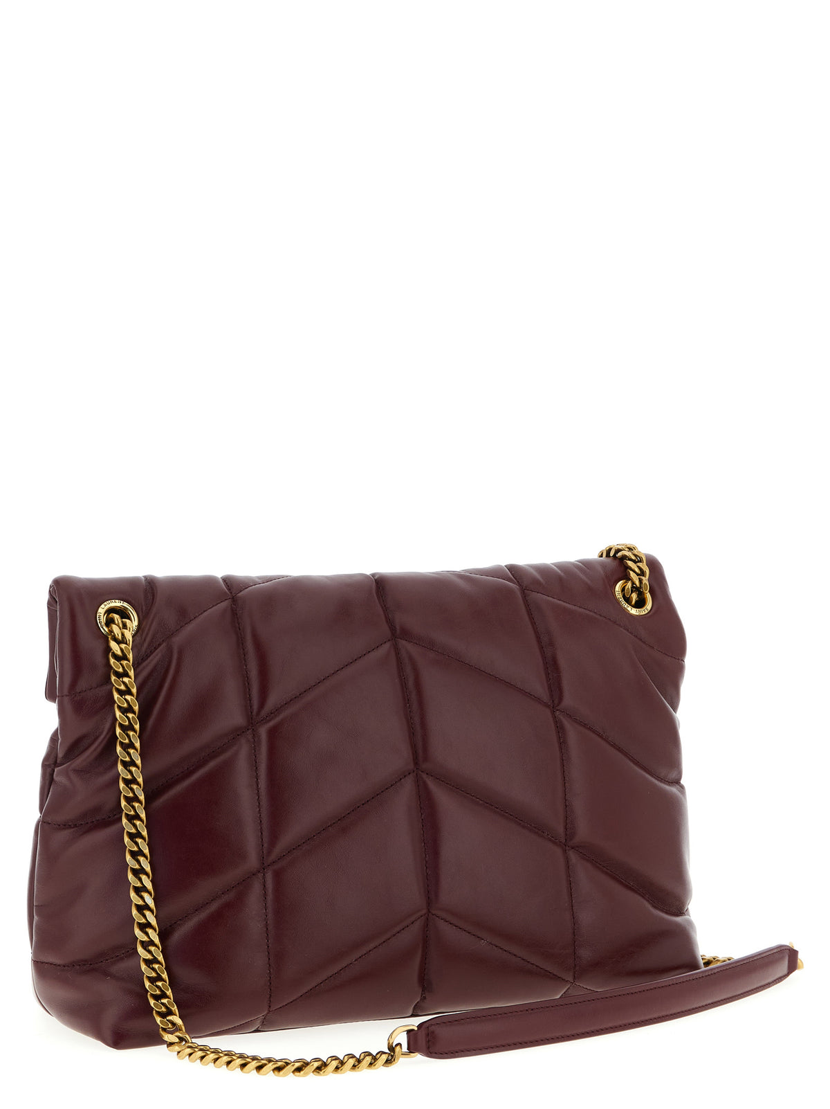 Shoulder bag in bordeaux calfskin