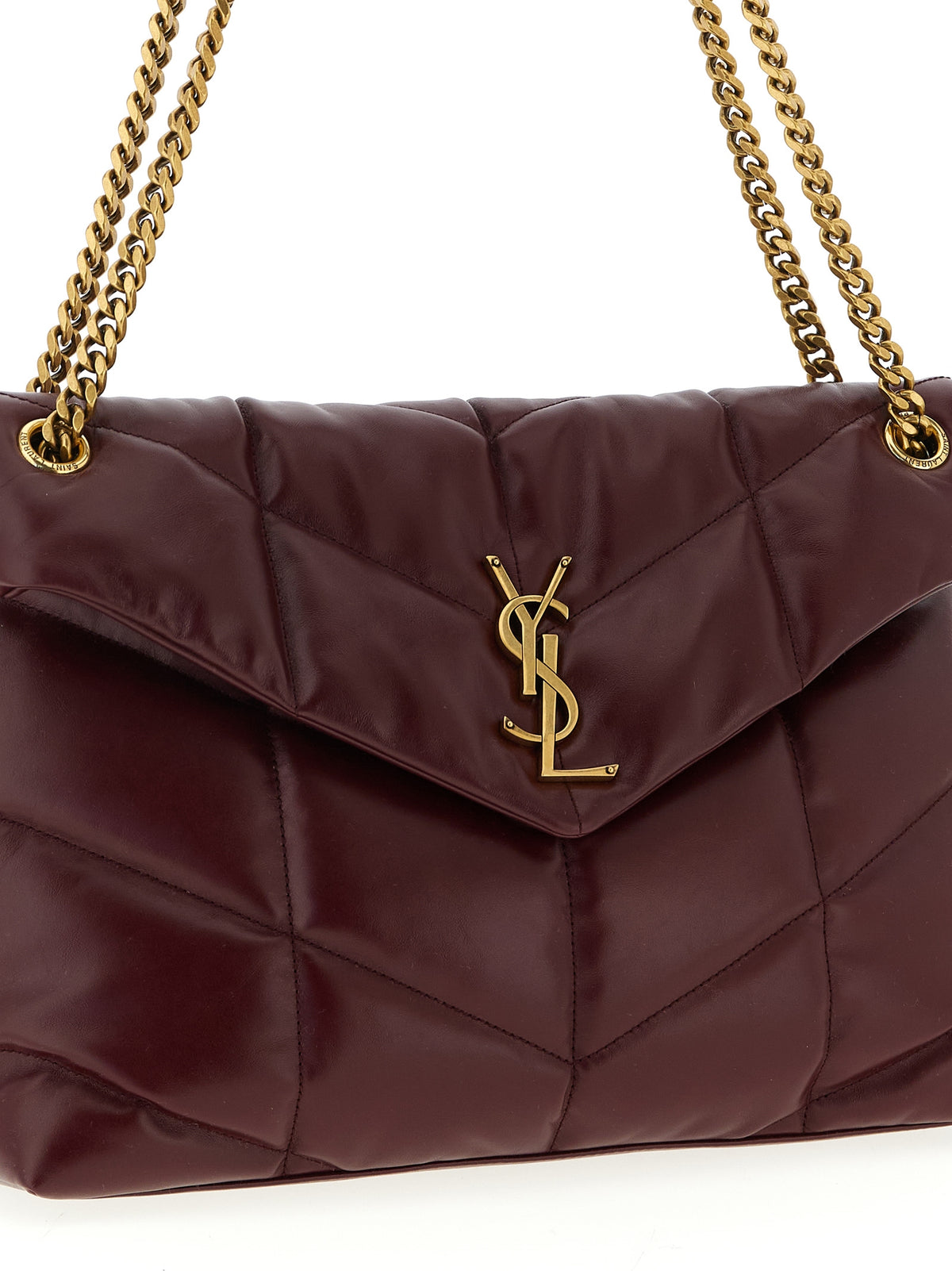 Shoulder bag in bordeaux calfskin