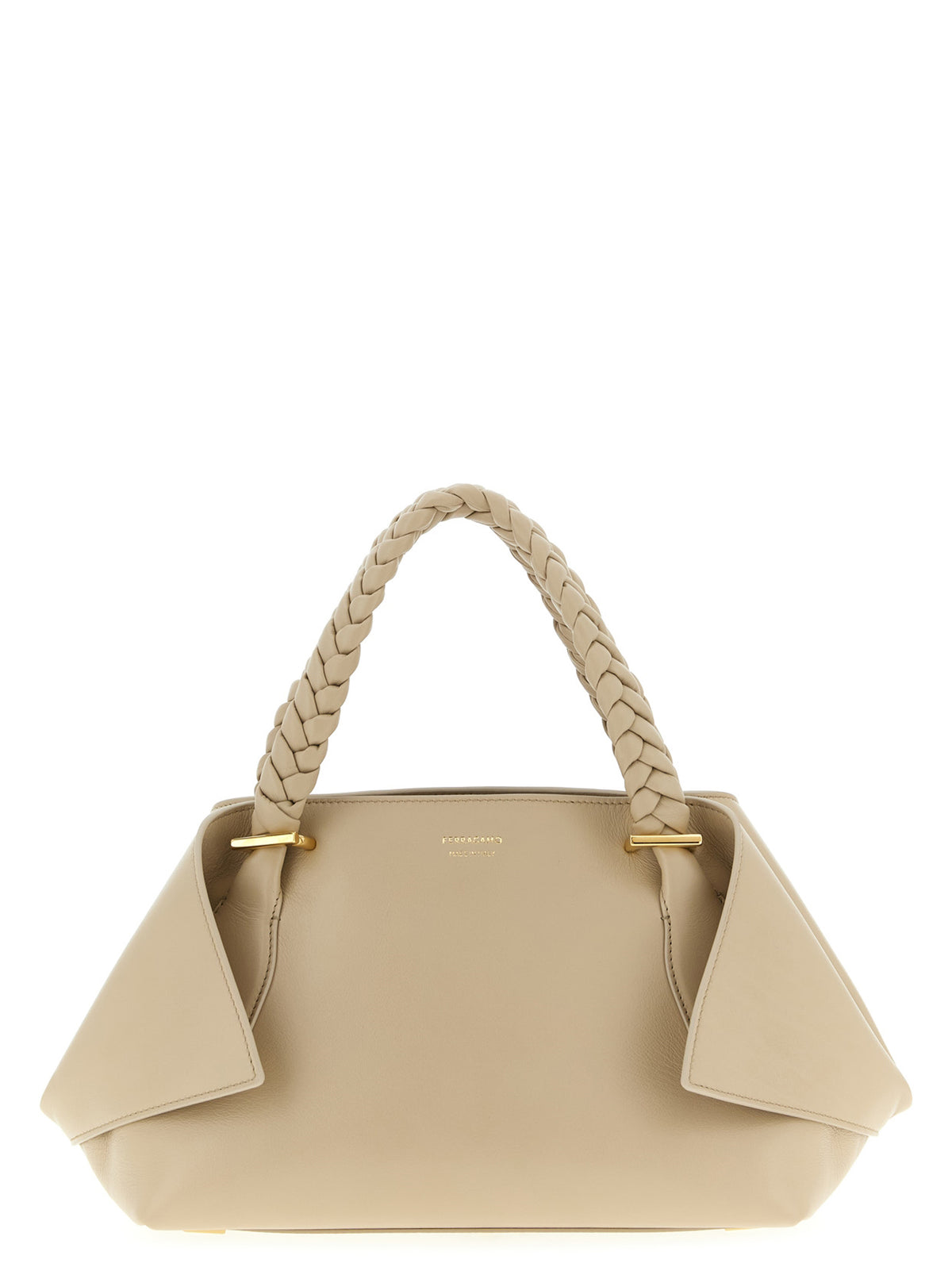 Gray calfskin handbag