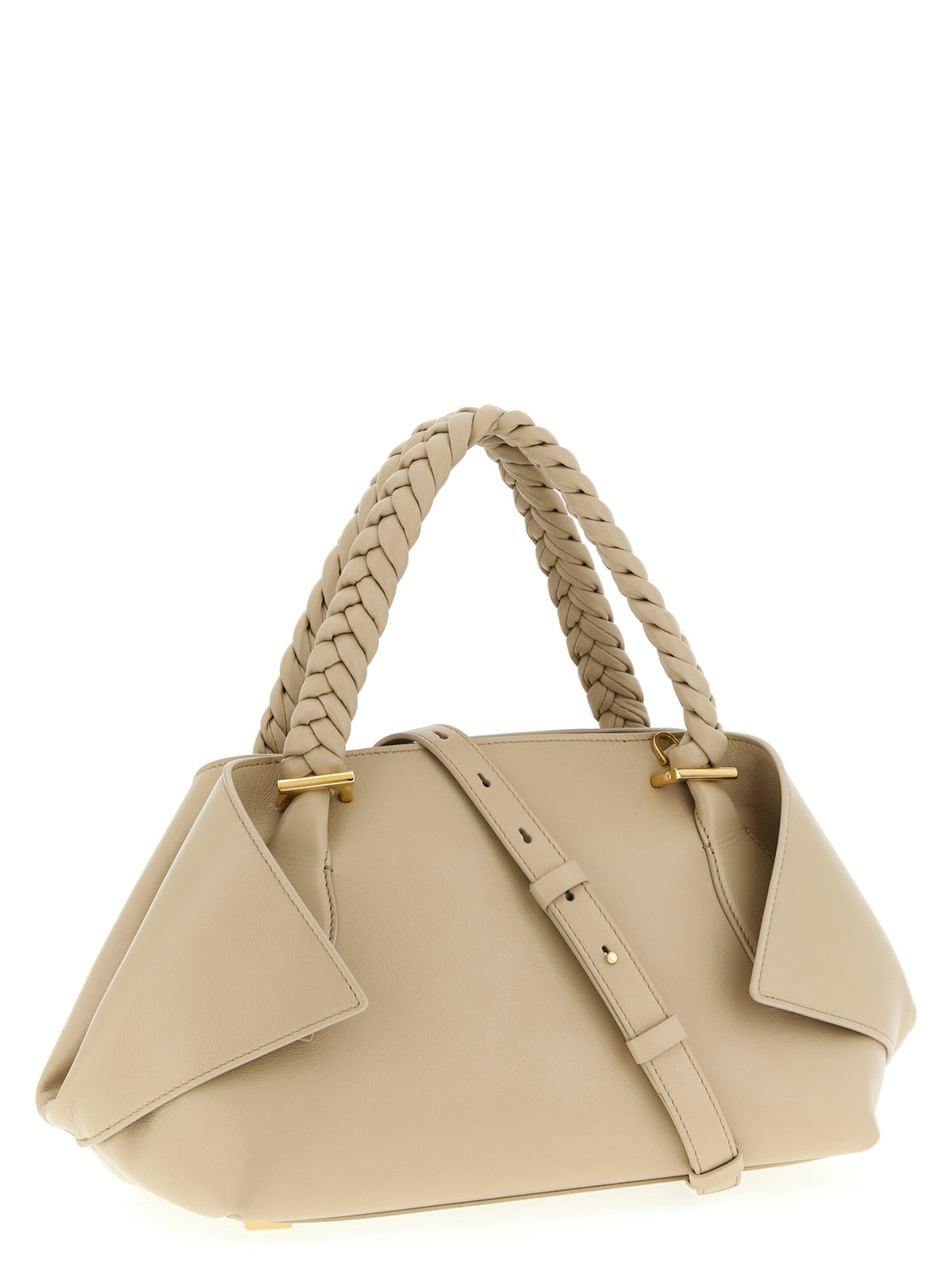 Gray calfskin handbag
