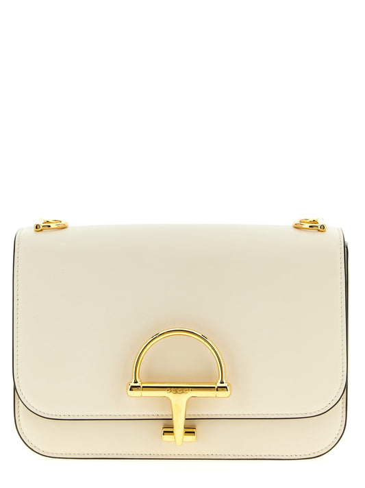 White calfskin shoulder bag