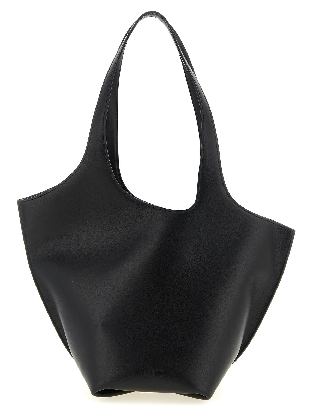 Schwarze Kalbsleder-Schultertasche