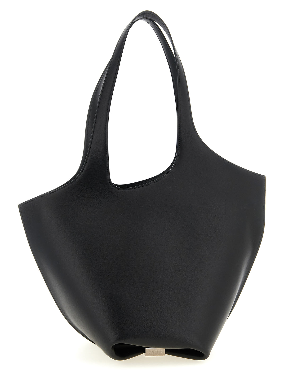 Schwarze Kalbsleder-Schultertasche