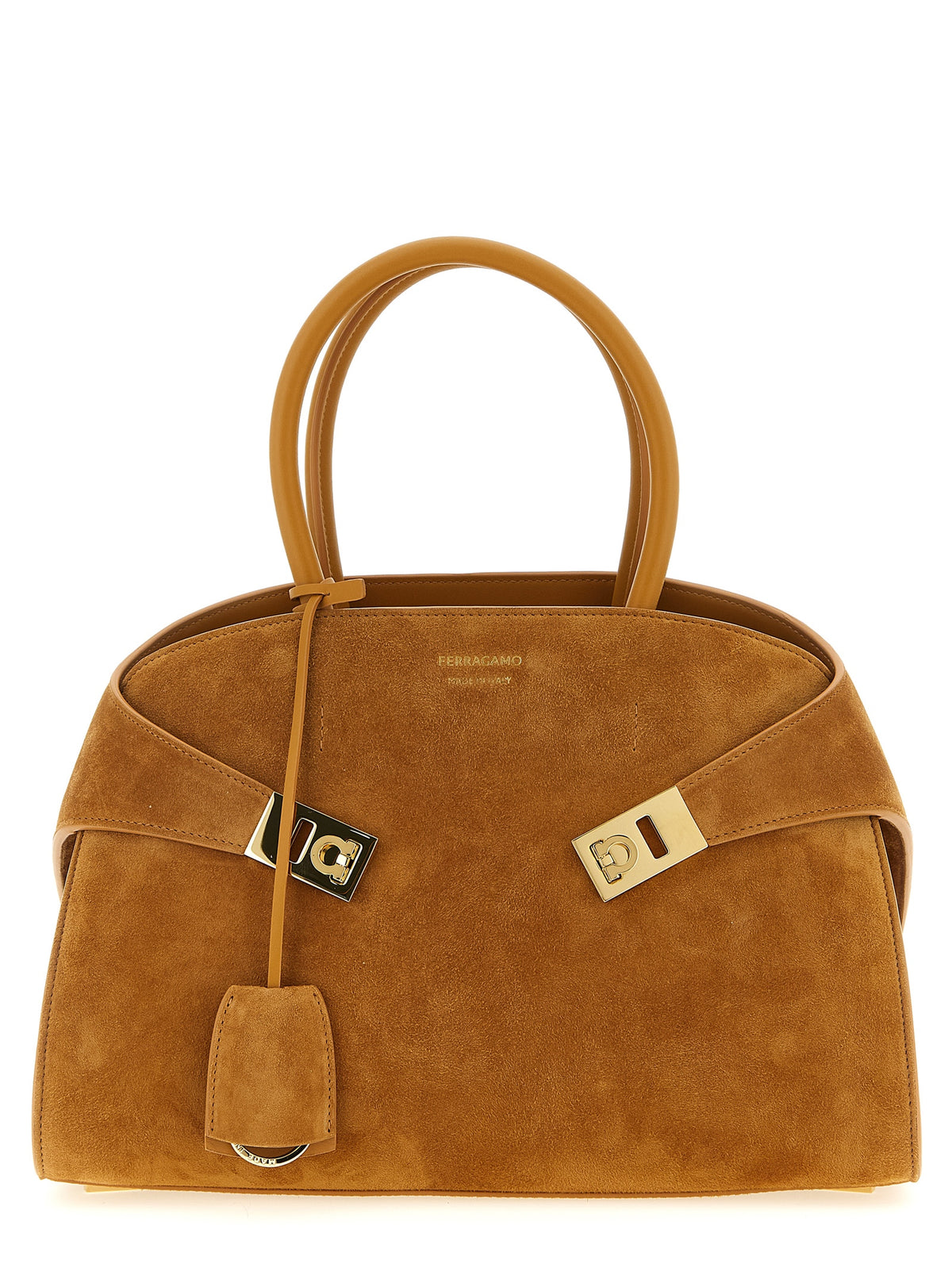 Beige Ziegenleder Handtasche