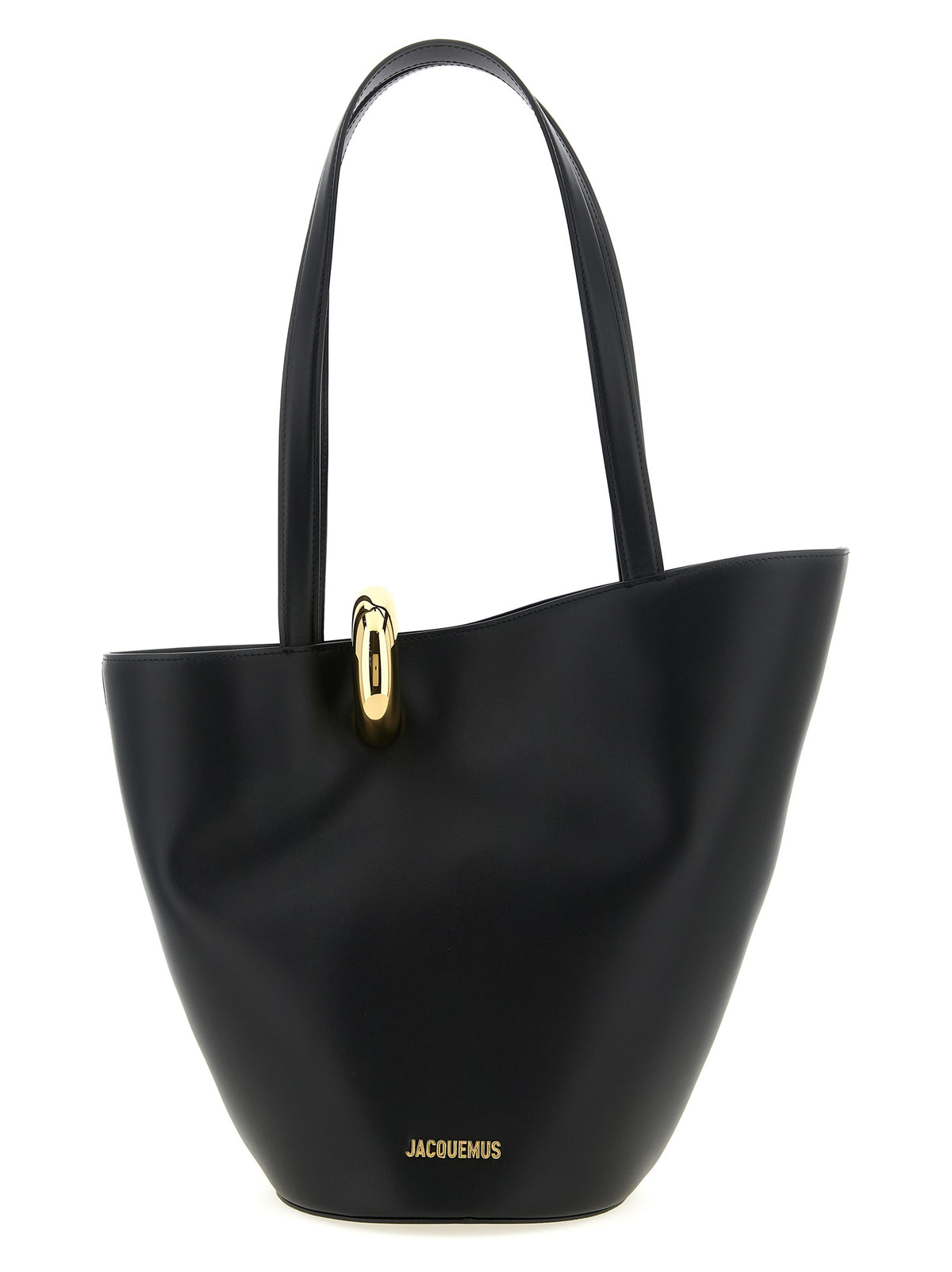 Schwarze Schultertasche aus Rindsleder