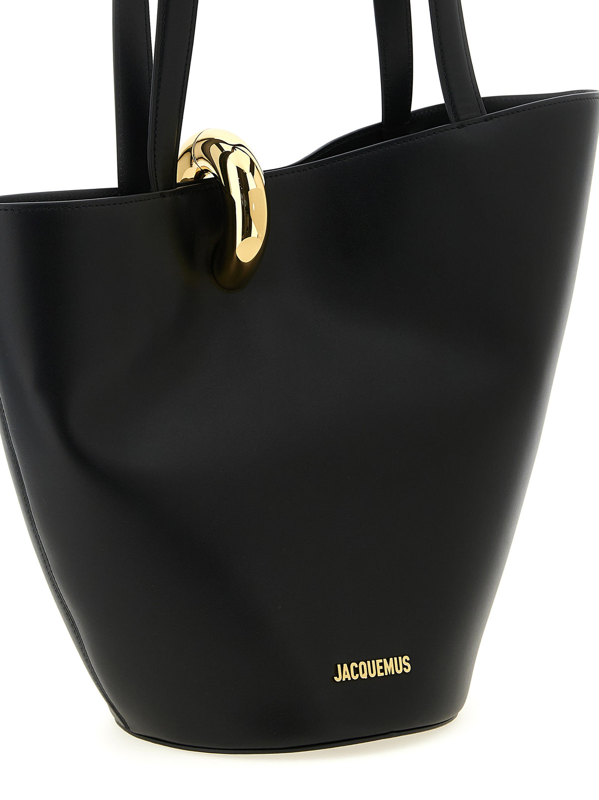 Schwarze Schultertasche aus Rindsleder