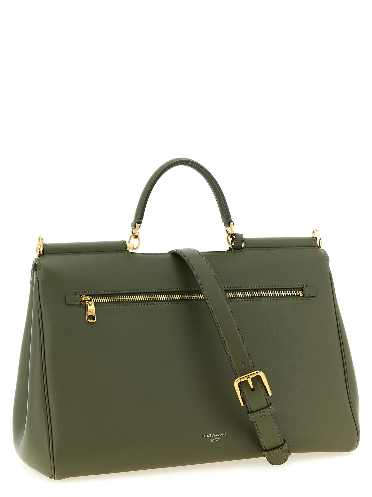 Zweifarbige Kalbsleder-Handtasche
