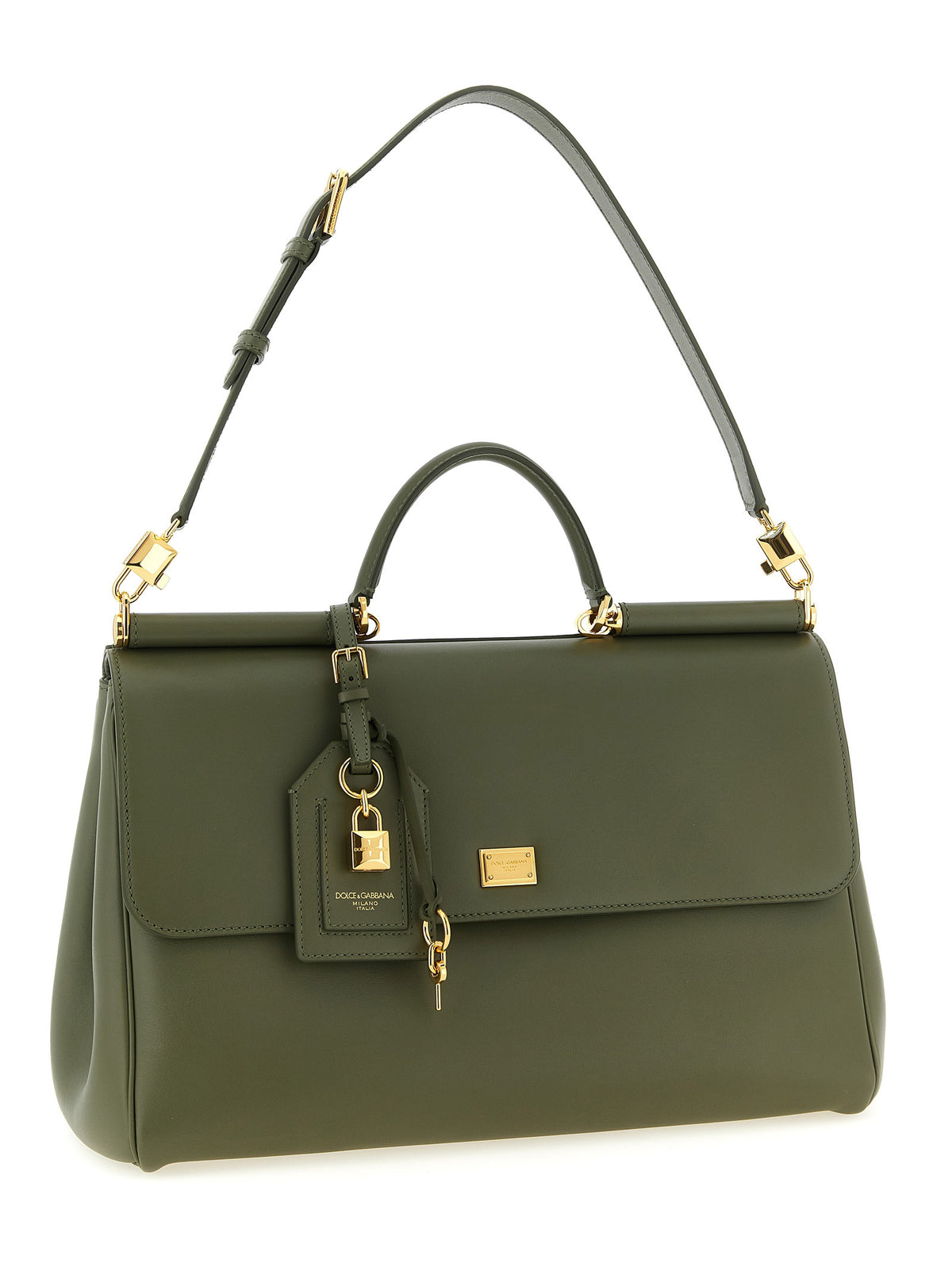Zweifarbige Kalbsleder-Handtasche
