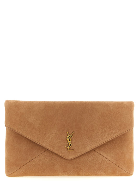 Braune Lammleder-Clutch
