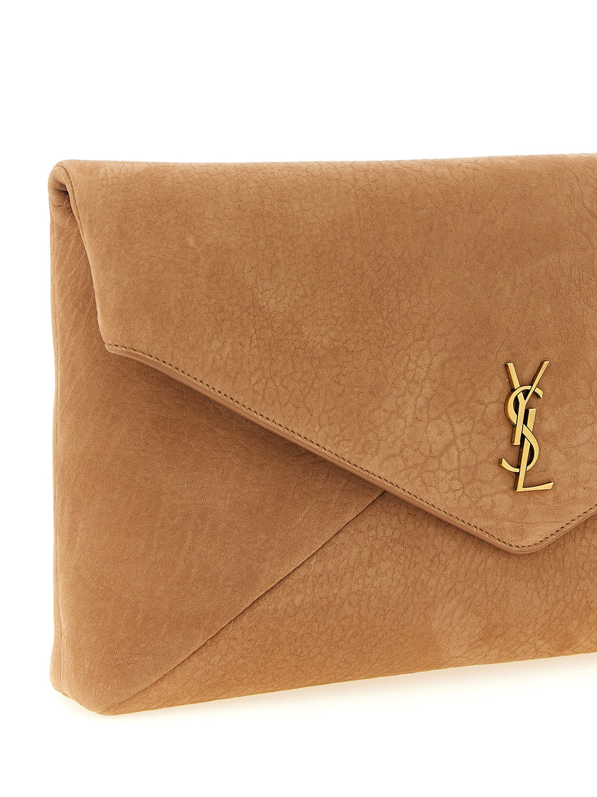 Braune Lammleder-Clutch