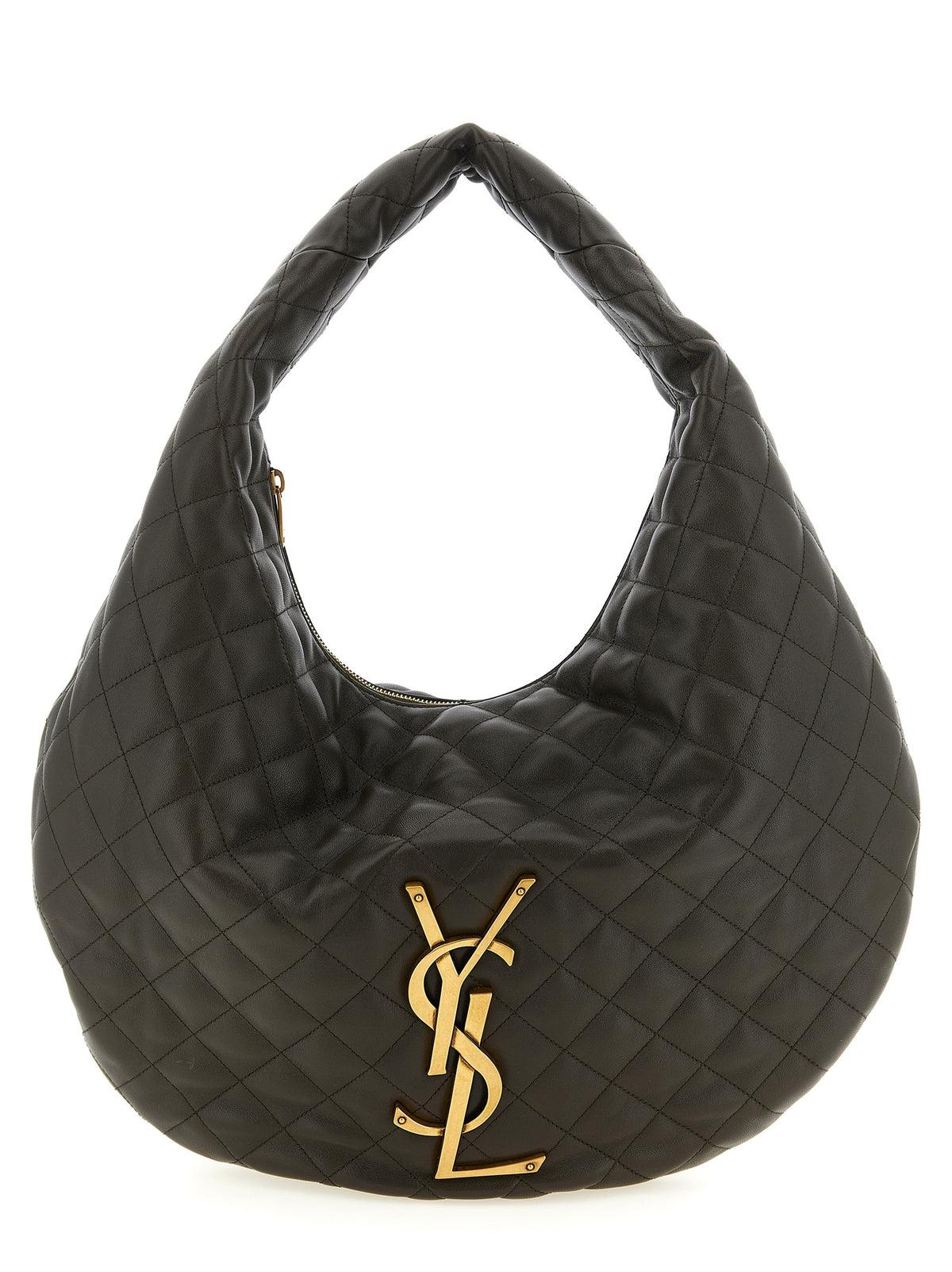 Schultertasche aus braunem Lammleder