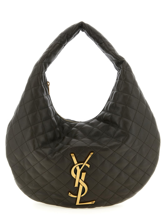 Schultertasche aus braunem Lammleder