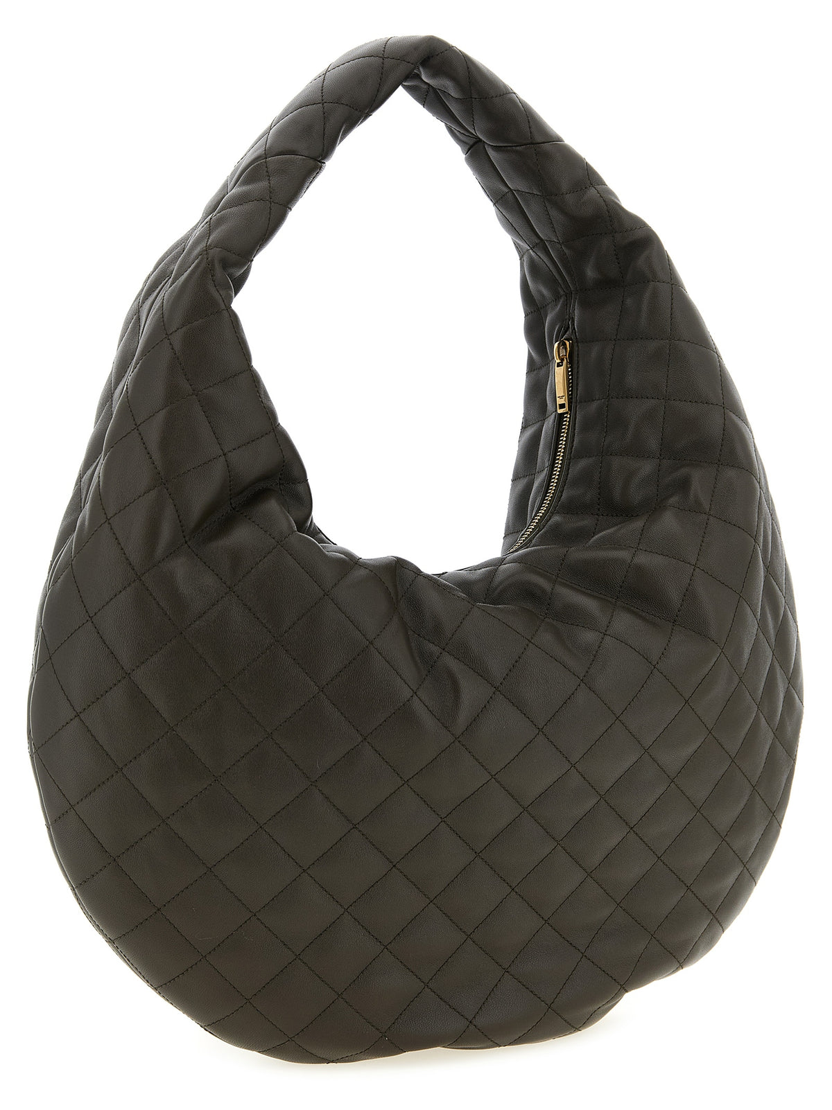Schultertasche aus braunem Lammleder