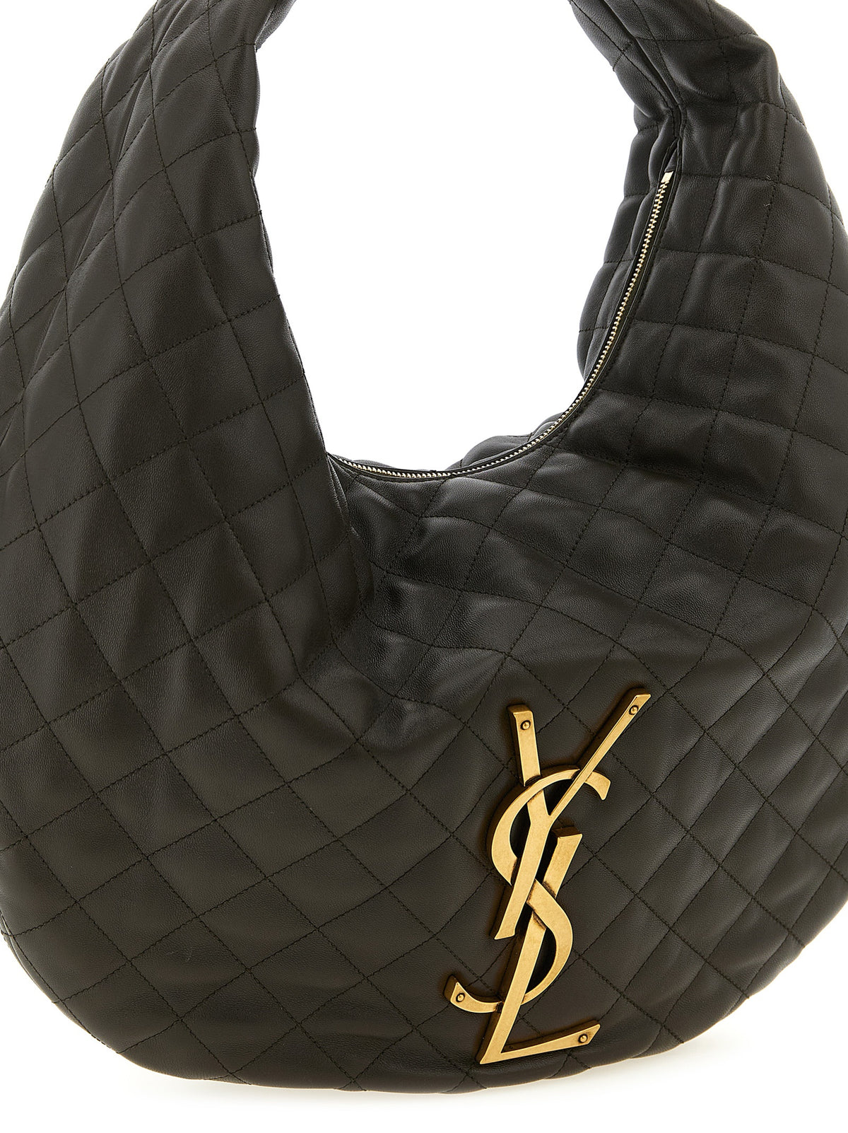 Schultertasche aus braunem Lammleder