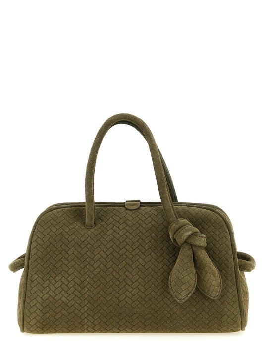 Two-tone calfskin handbag