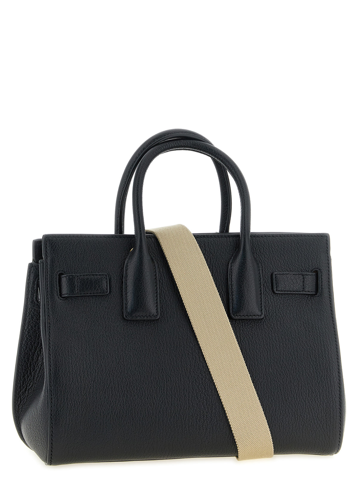 Schwarze Ziegenleder-Handtasche