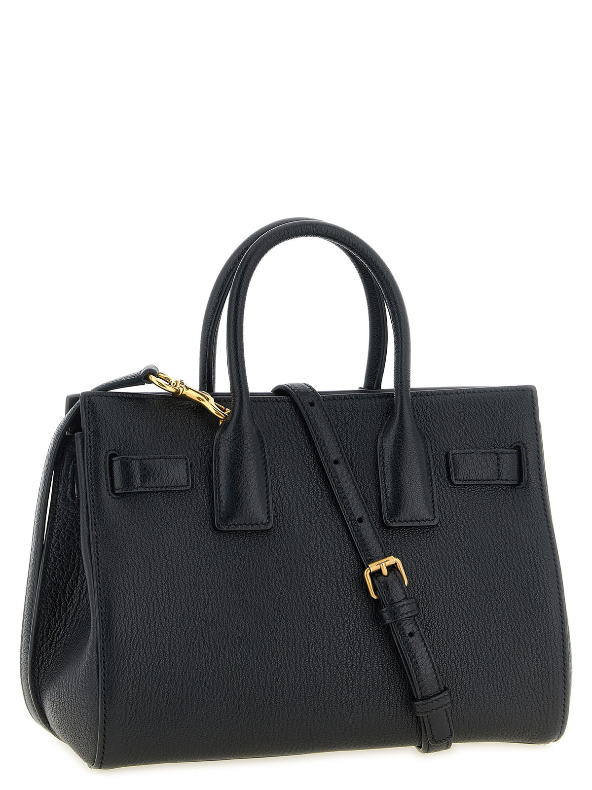 Schwarze Ziegenleder-Handtasche