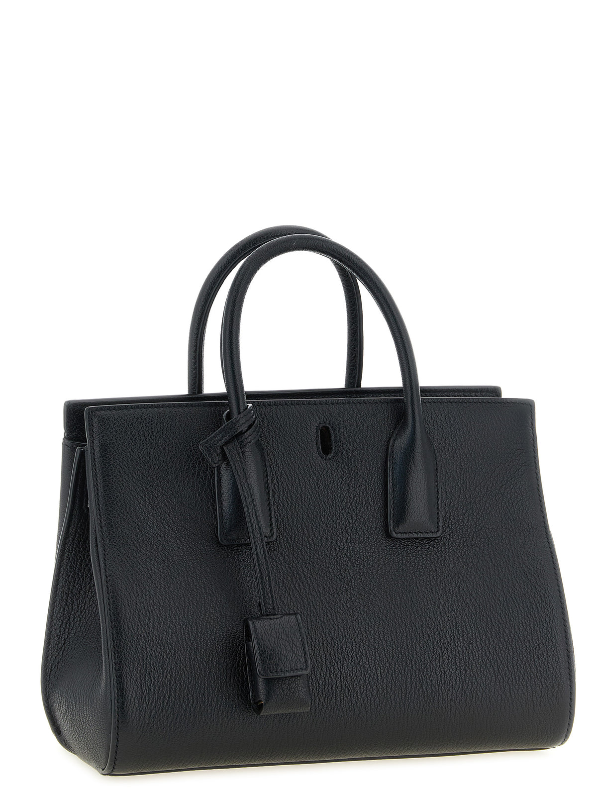 Schwarze Ziegenleder-Handtasche