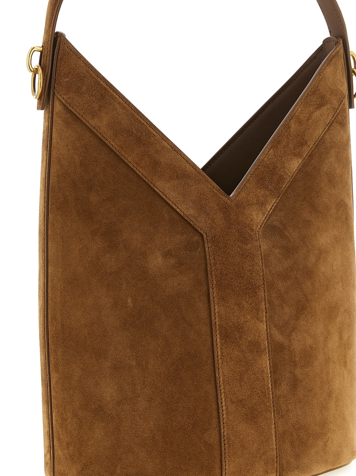 Braunes Kalbsleder Damen Crossbody Tasche
