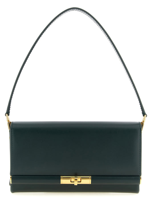 Two-tone calf leather shoulder bag