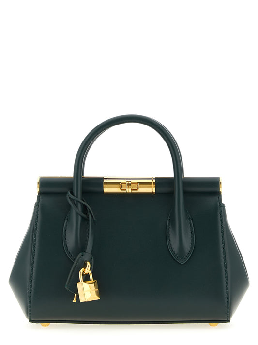Two-tone calfskin handbag