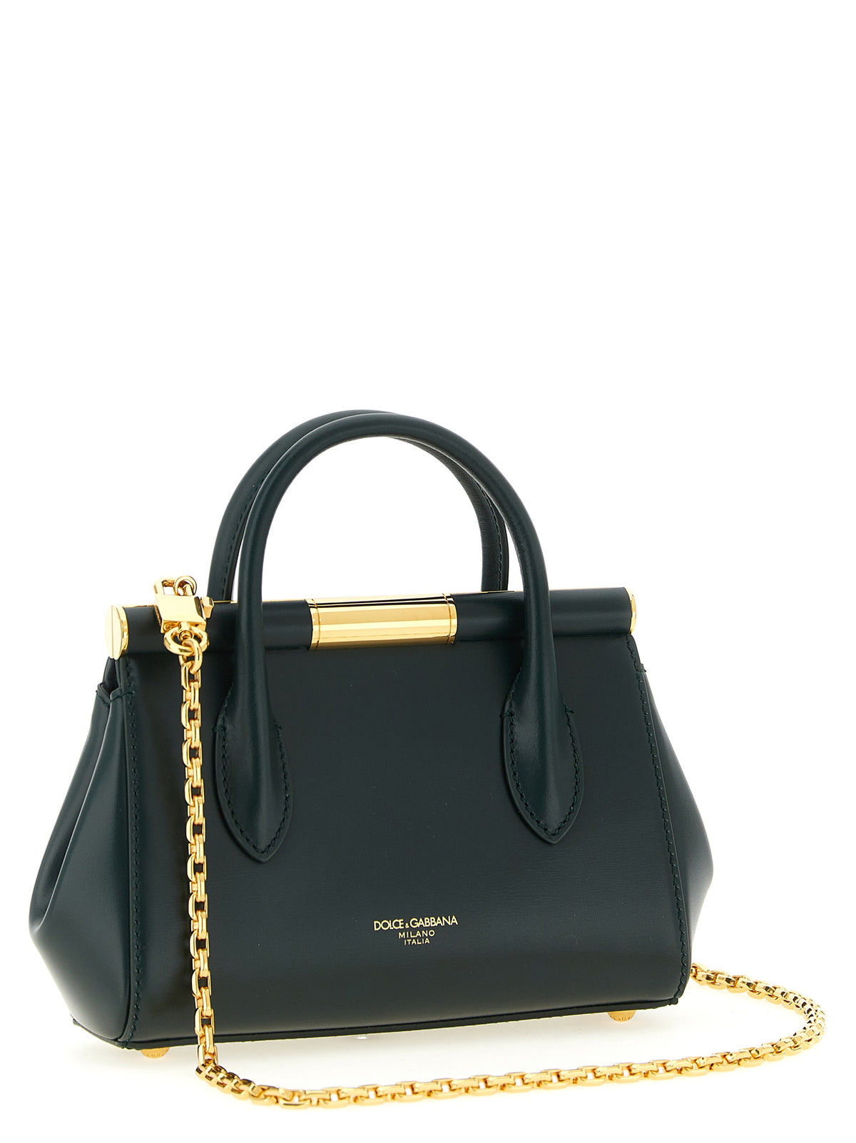 Zweifarbige Kalbsleder-Handtasche