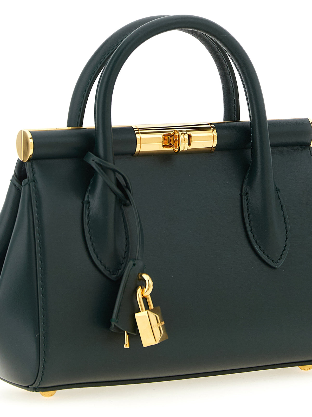 Zweifarbige Kalbsleder-Handtasche