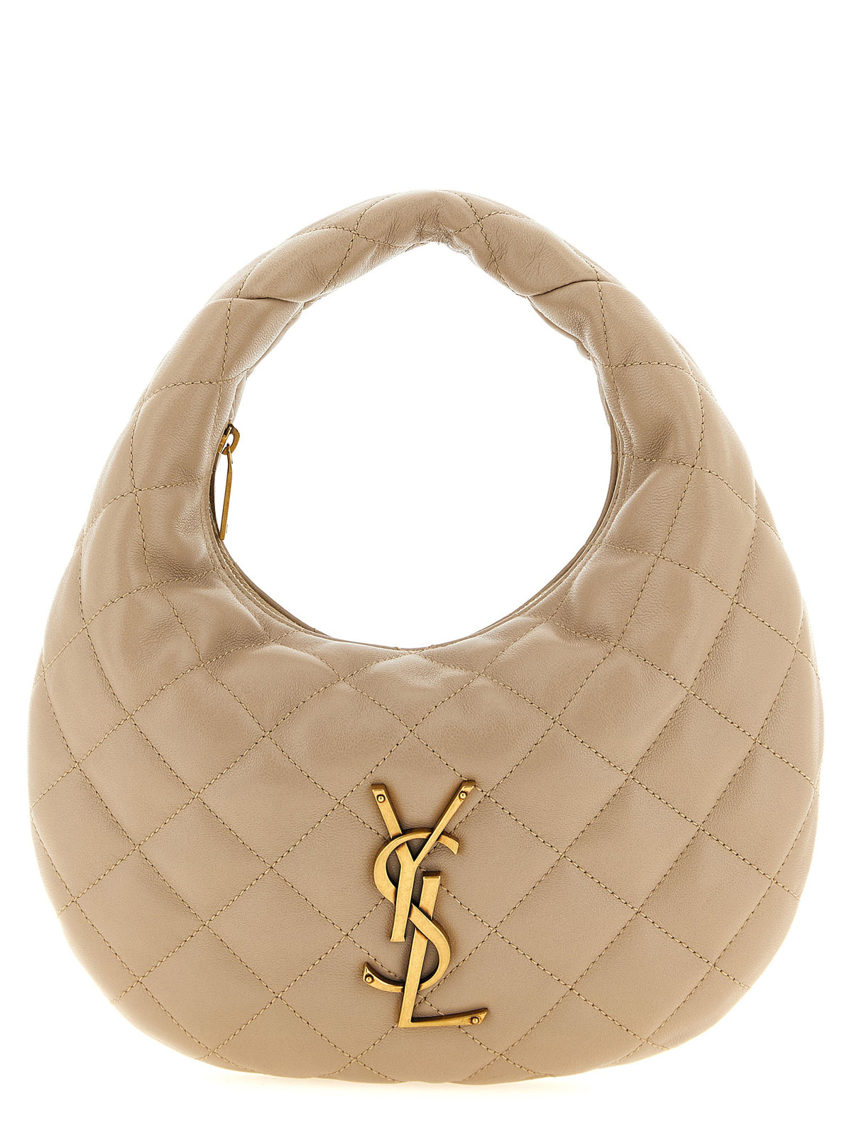 Beige Lammleder Handtasche