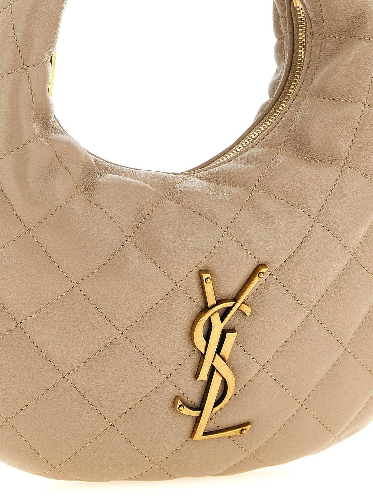 Beige Lammleder Handtasche