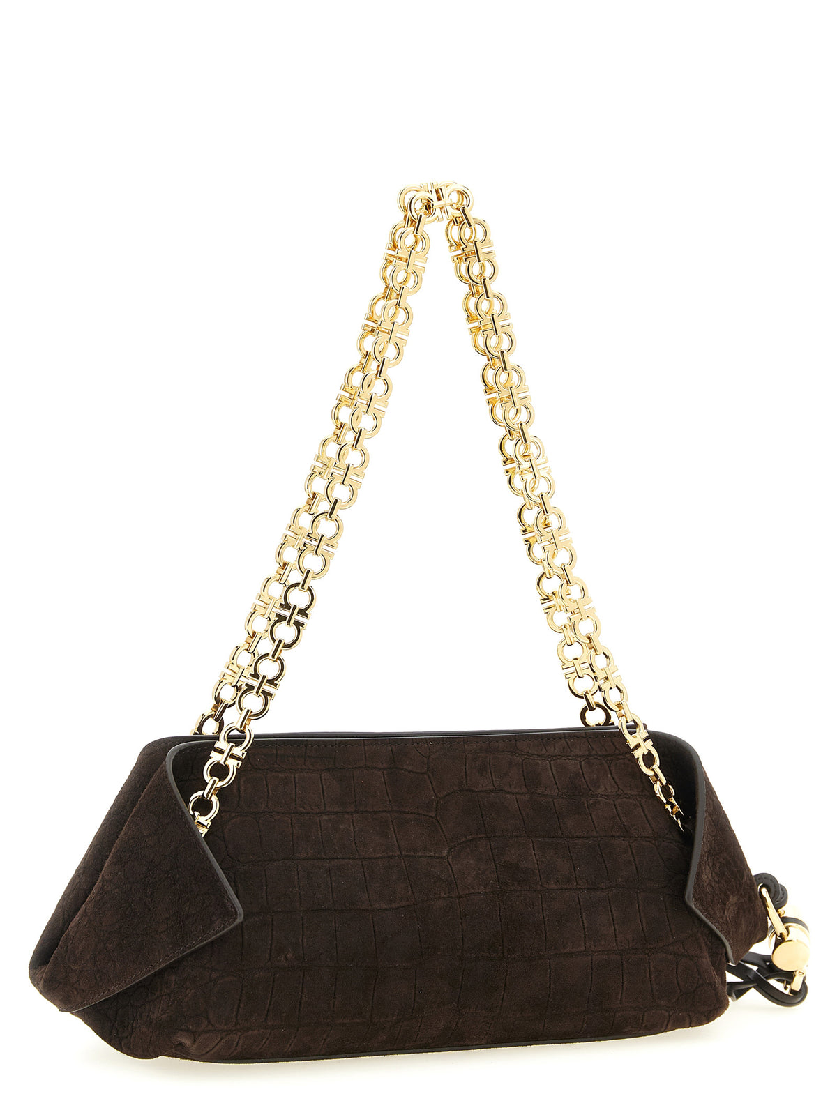 Braune Ziegenleder-Schultertasche