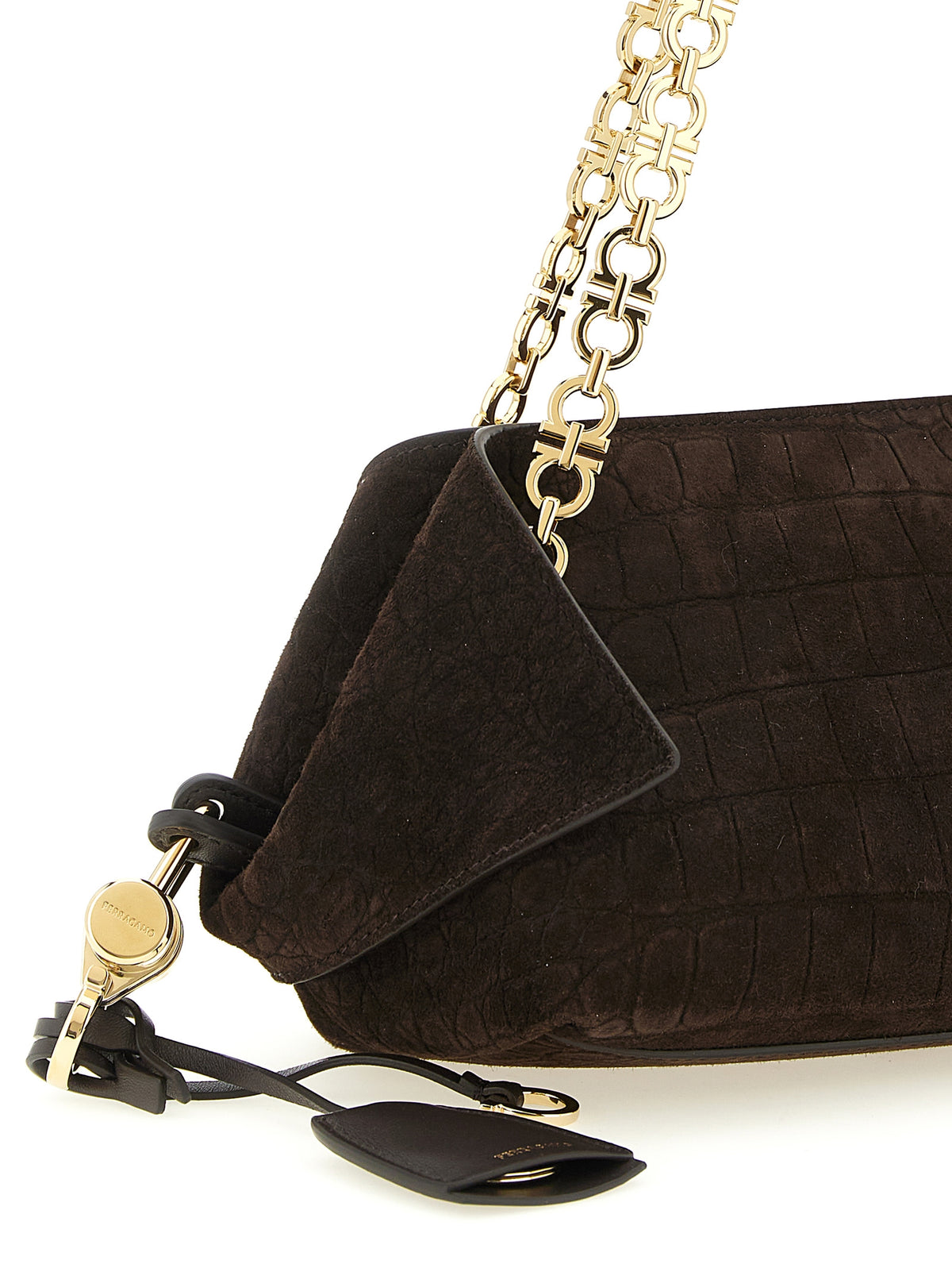 Braune Ziegenleder-Schultertasche