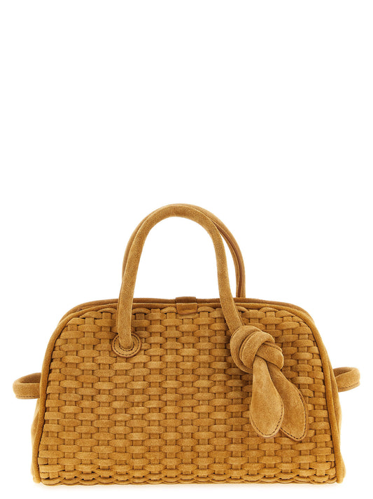 Beige calfskin handbag