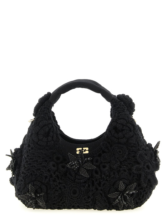 Schwarze Handtasche aus Bio-Baumwolle