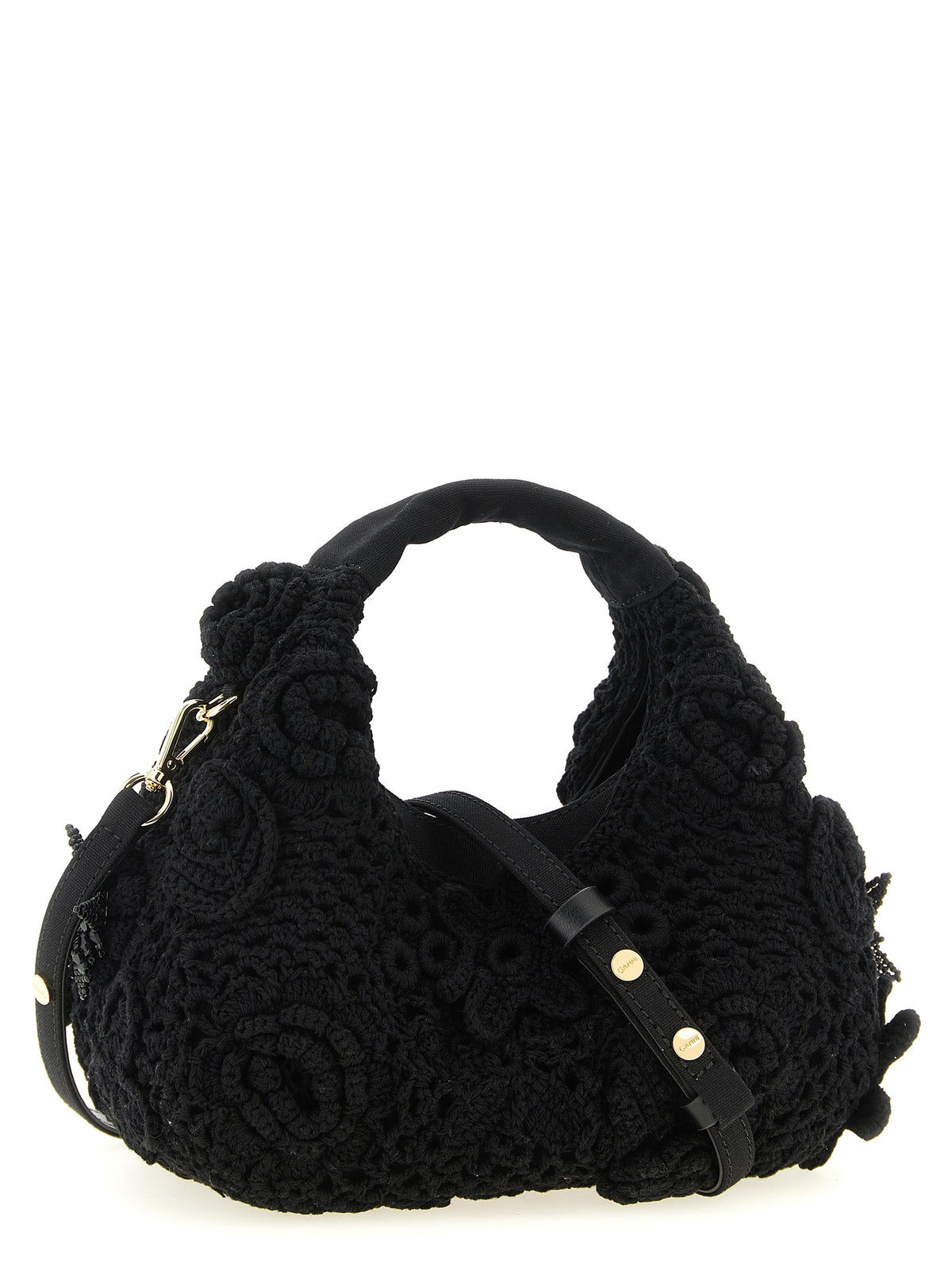 Schwarze Handtasche aus Bio-Baumwolle
