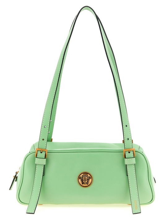 Two-tone lambskin shoulder bag