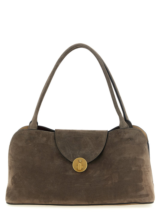 Brown Calfskin Leather Women's Crossbody Bag
