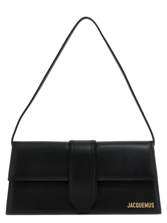 Schwarze Schultertasche aus Rindsleder