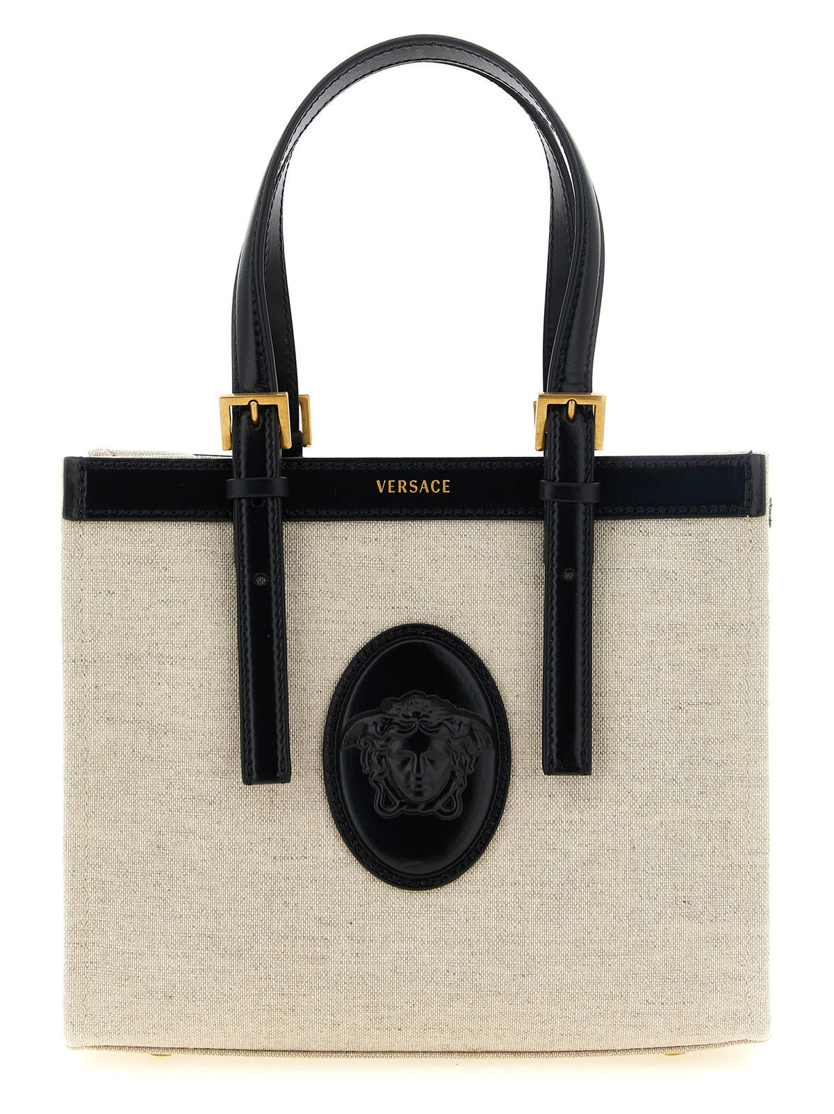 Beige Leinen-Tragetasche