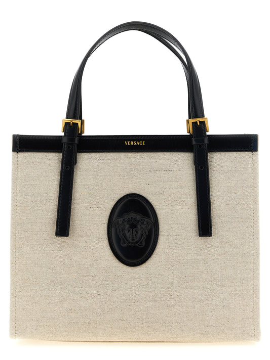 Beige Leather Tote Bag