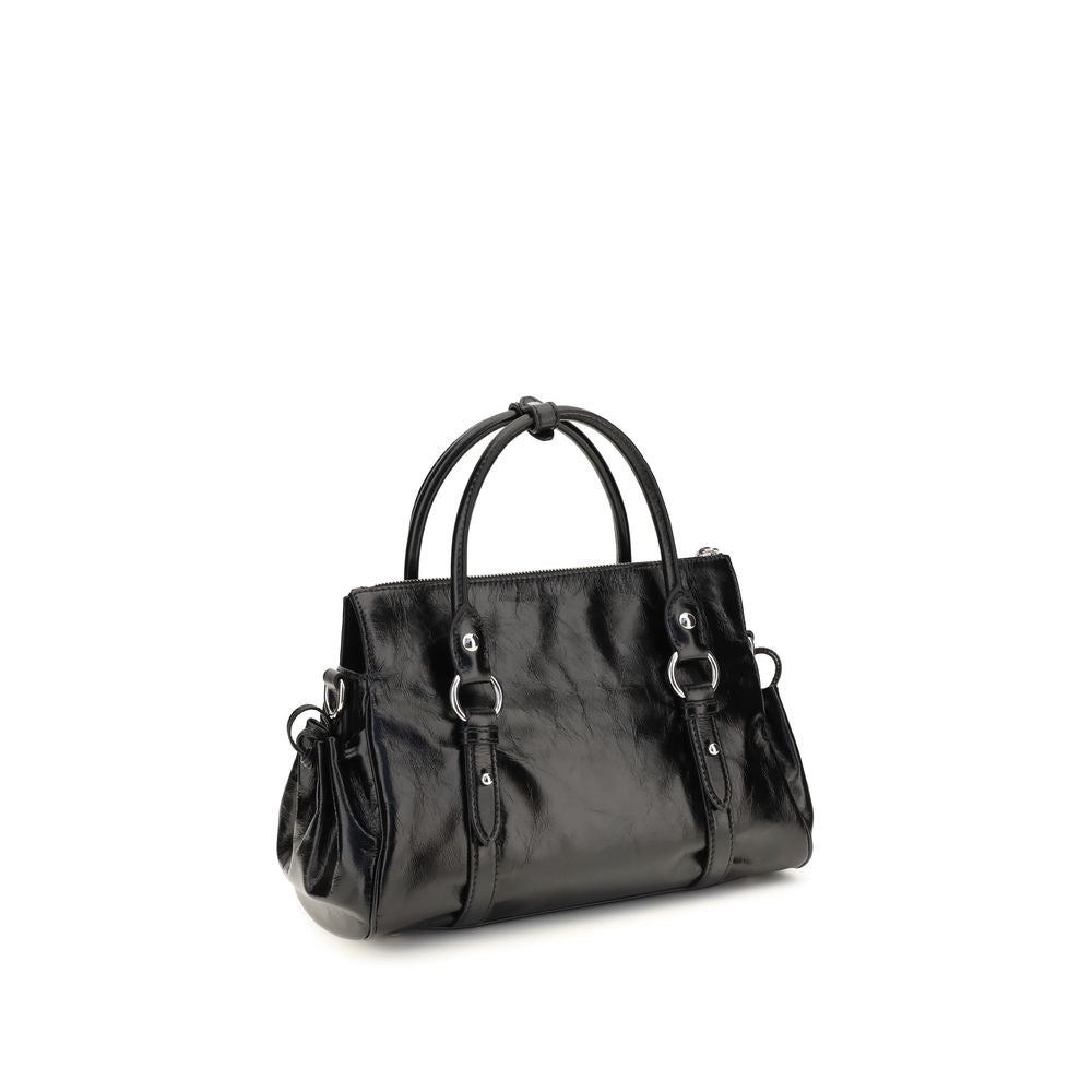 Schwarze Kalbsleder Bos Taurus Handtasche