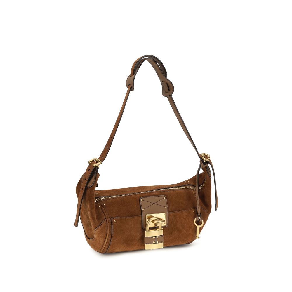 Brown calf leather Bos Taurus shoulder bag