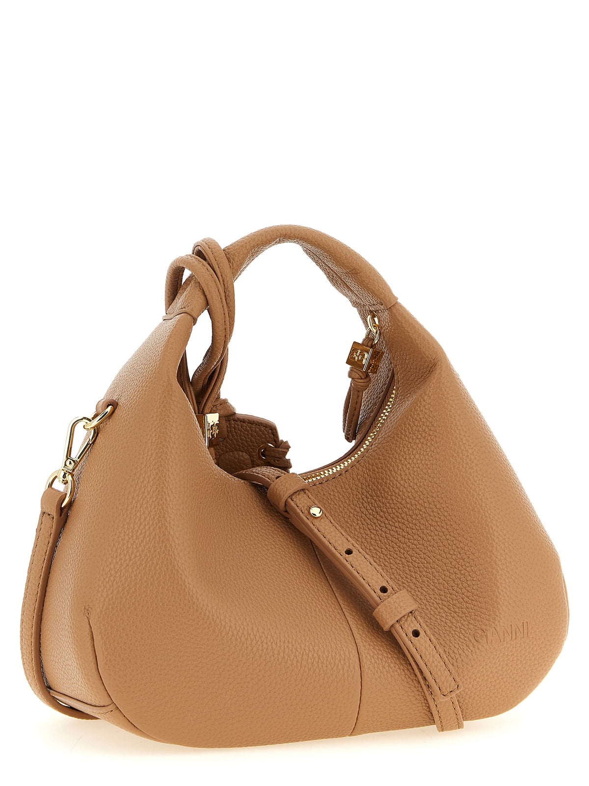 Beige Polyester Handtasche