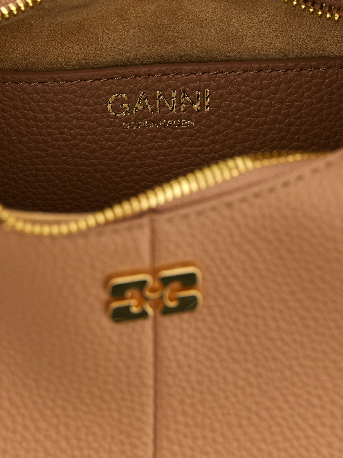 Beige Polyester Handtasche