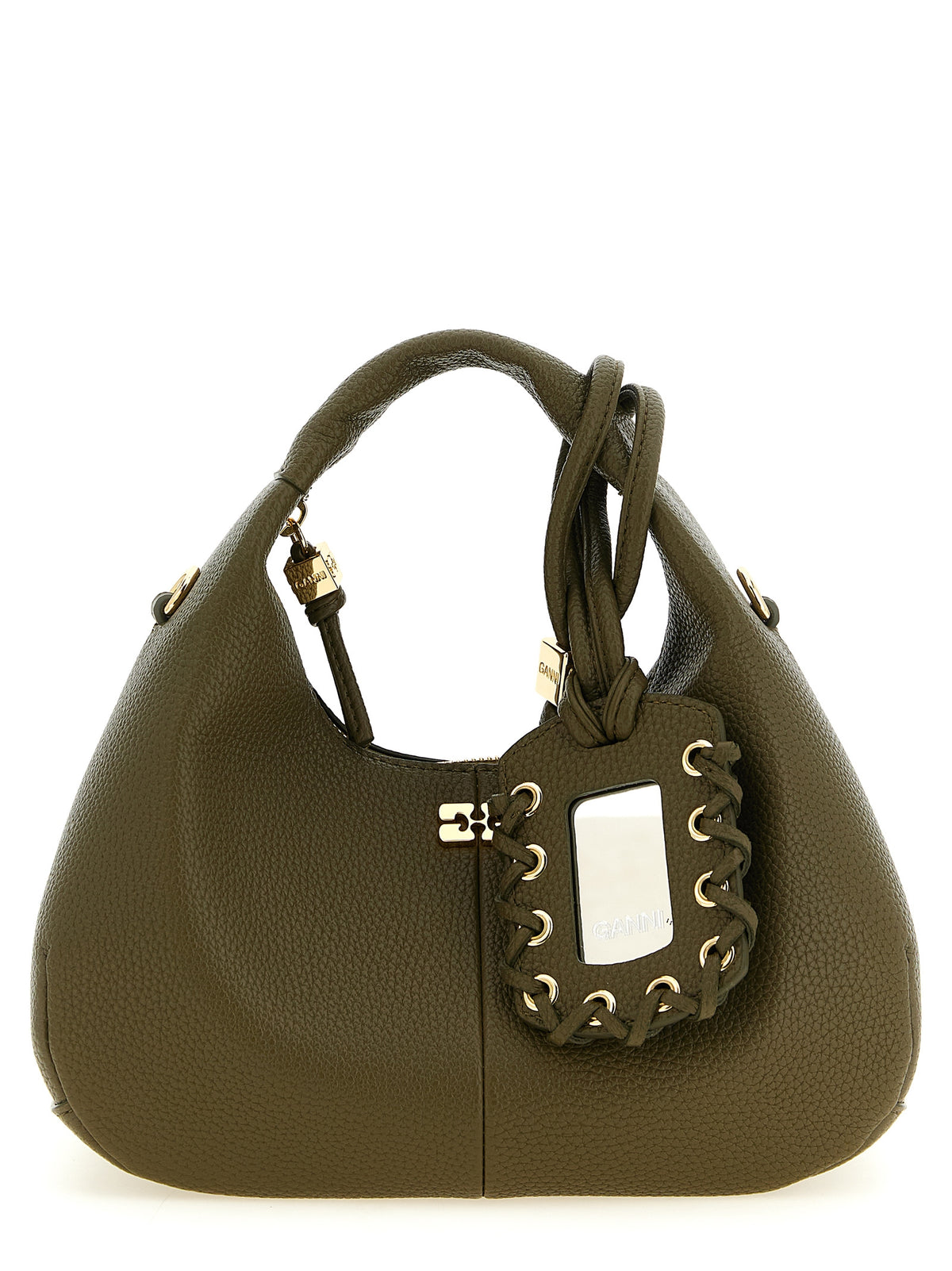 Two-tone polyester handbag