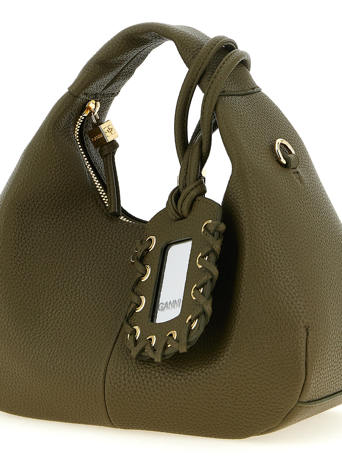 Two-tone polyester handbag