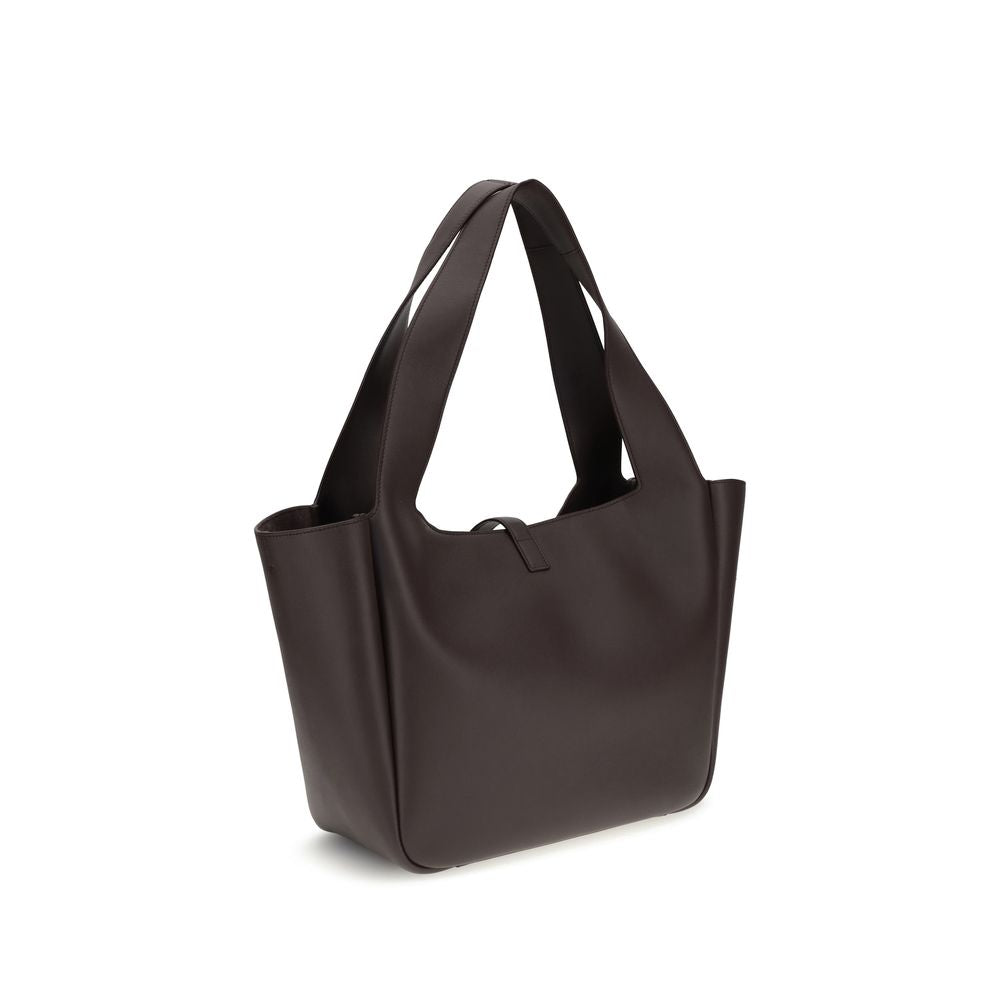 Braune Kalbsleder Bos Taurus Schultertasche