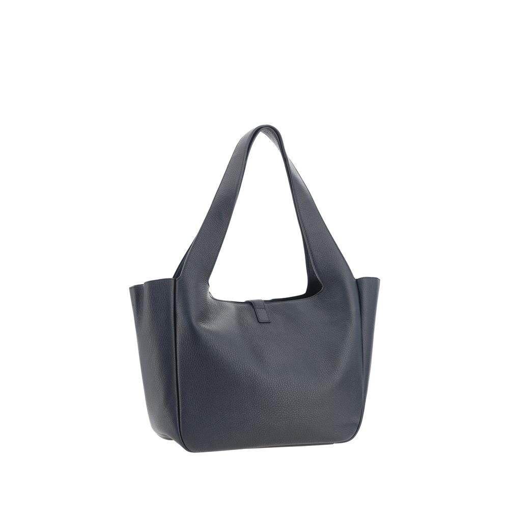 Schwarze Bos Taurus Kalbsleder Schultertasche