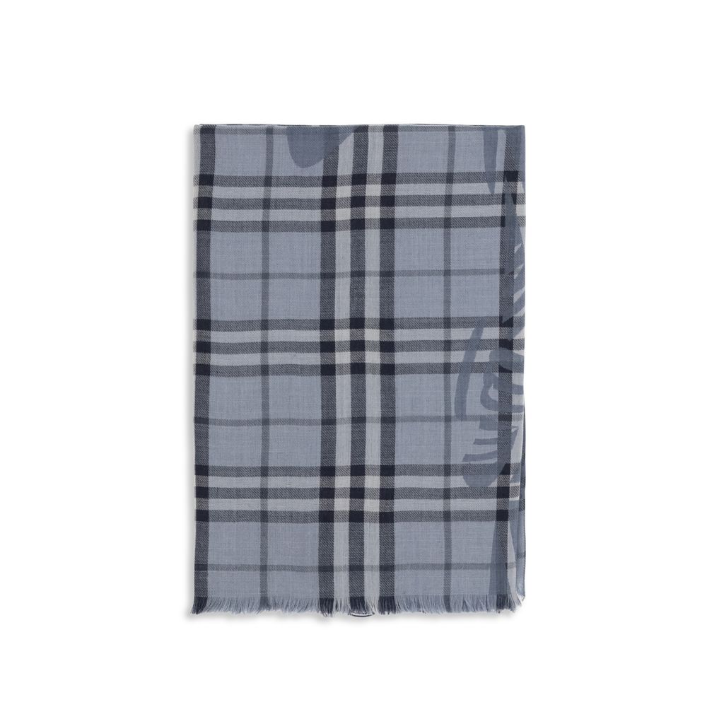 Blauer Wollschal Aries Foulard