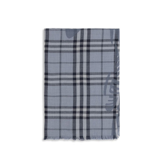 Blauer Wollschal Aries Foulard